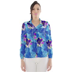 Purple Flowers Wind Breaker (women) by DanaeStudio