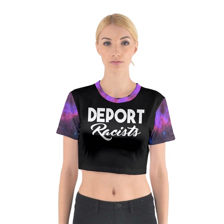 Deport Racists Cotton Crop Top