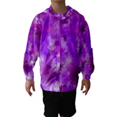 Purple Splatter Pattern Hooded Wind Breaker (kids) by traceyleeartdesigns