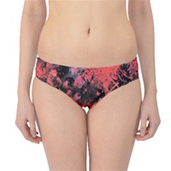 Pink And Black Abstract Splatter Paint Pattern Hipster Bikini Bottoms by traceyleeartdesigns