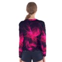 Pink Flame Fractal Pattern Women s Long Sleeve Tee View2