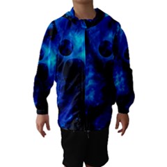 Blue Universe Fractal Pattern Hooded Wind Breaker (kids) by traceyleeartdesigns