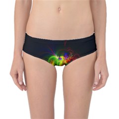 Bright Multi Coloured Fractal Pattern Classic Bikini Bottoms by traceyleeartdesigns