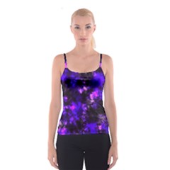 Black And Purple Pattern Spaghetti Strap Top