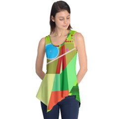 Colorful Abstraction Sleeveless Tunic by Valentinaart