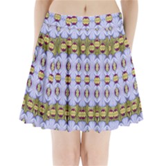 Soul Flower Pleated Mini Skirt by pepitasart