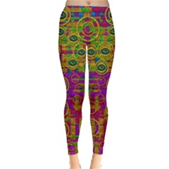 Carpe Diem In Rainbows Leggings  by pepitasart