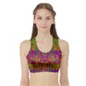 Carpe Diem In Rainbows Sports Bra with Border View1