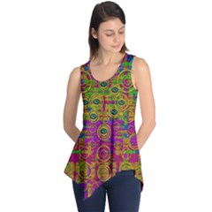 Carpe Diem In Rainbows Sleeveless Tunic by pepitasart