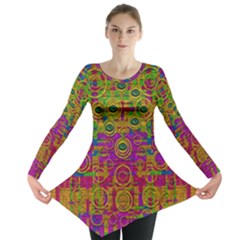 Carpe Diem In Rainbows Long Sleeve Tunic  by pepitasart