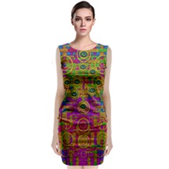 Carpe Diem In Rainbows Classic Sleeveless Midi Dress by pepitasart