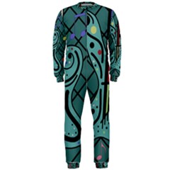 Blue Guitar Onepiece Jumpsuit (men)  by Valentinaart