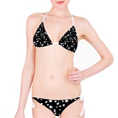 Black and White Starry Pattern Bikini