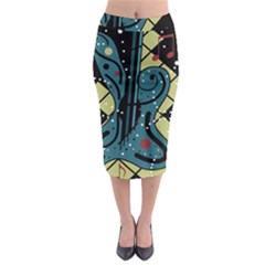 Playful Guitar Midi Pencil Skirt by Valentinaart