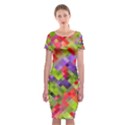 Colorful Mosaic Classic Short Sleeve Midi Dress View1