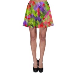 Colorful Mosaic Skater Skirt by DanaeStudio