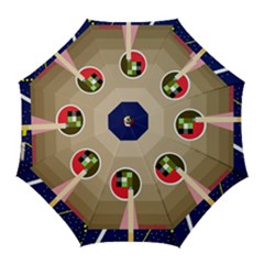 Decorative Abstraction Golf Umbrellas by Valentinaart