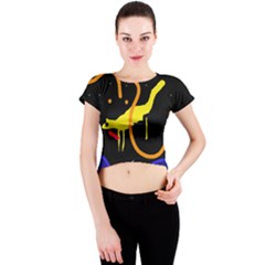 Crazy Dream Crew Neck Crop Top