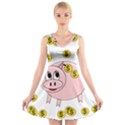 Piggy bank  V-Neck Sleeveless Skater Dress View1