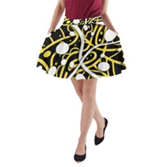 Yellow Movement A-line Pocket Skirt by Valentinaart