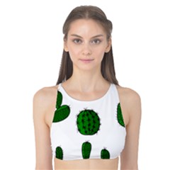 Cactuses Pattern Tank Bikini Top by Valentinaart