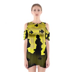 Khazar s Dream  Cutout Shoulder Dress by Valentinaart