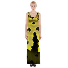 Khazar s Dream  Maxi Thigh Split Dress by Valentinaart