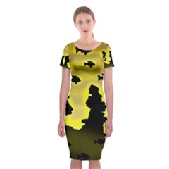 Khazar s Dream  Classic Short Sleeve Midi Dress by Valentinaart