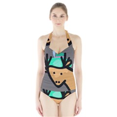 Deer Halter Swimsuit by Valentinaart