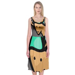 Deer Midi Sleeveless Dress