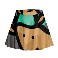 Deer Mini Flare Skirt