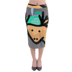 Deer Midi Pencil Skirt