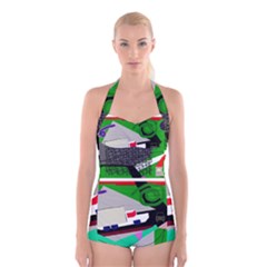 Trip Boyleg Halter Swimsuit 