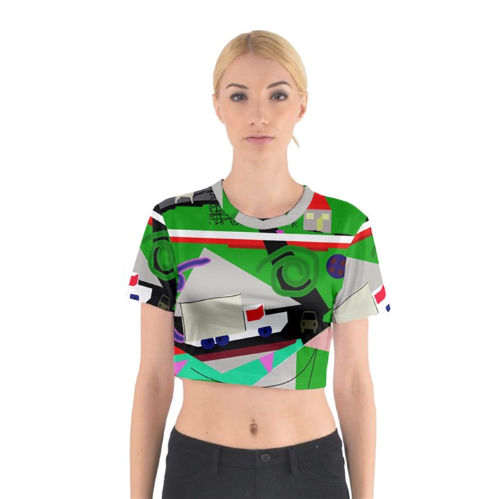 Trip Cotton Crop Top