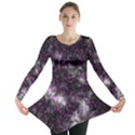 Black, Pink And Purple Splatter Pattern Long Sleeve Tunic  View1