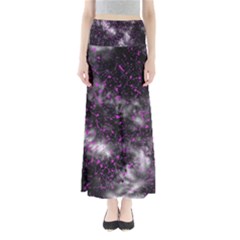 Black, Pink And Purple Splatter Pattern Maxi Skirts