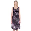 Black, Pink And Purple Splatter Pattern Midi Sleeveless Dress View1