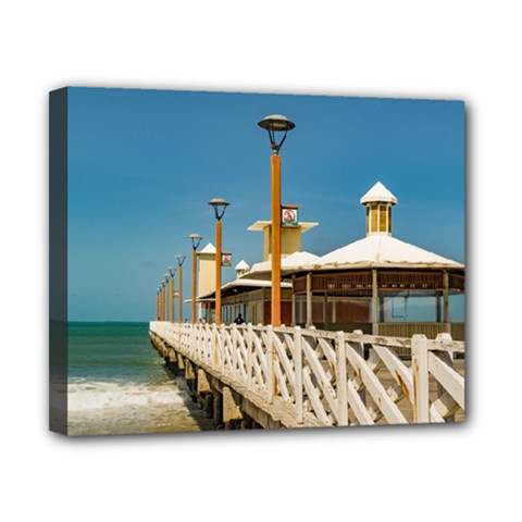 Breakwater Walkway At Fortaleza Beach Canvas 10  X 8  by dflcprints