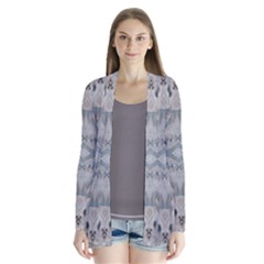 Broccoli Tree Blue Drape Collar Cardigan