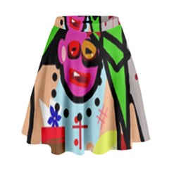 Quarreling High Waist Skirt by Valentinaart