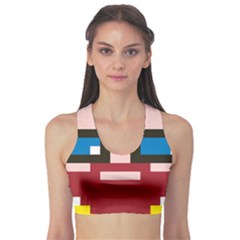 Cartoon Avatar People Sports Bra by Alexprintshop