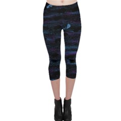 Blue Moonlight Capri Leggings  by Valentinaart