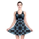 Black and Blue Checkboard Print Reversible Skater Dress View1