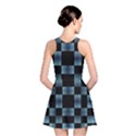 Black and Blue Checkboard Print Reversible Skater Dress View2