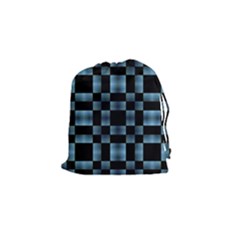 Checkboard Pattern Print Drawstring Pouches (small)  by dflcprints