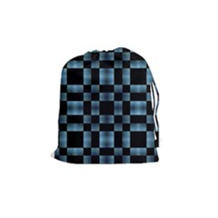 Checkboard Pattern Print Drawstring Pouches (medium)  by dflcprints