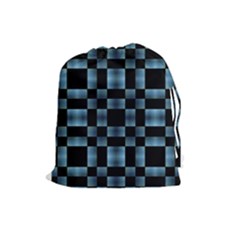 Checkboard Pattern Print Drawstring Pouches (large)  by dflcprints