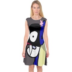 Monster Capsleeve Midi Dress