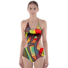 Colorful Dream Cut-out One Piece Swimsuit