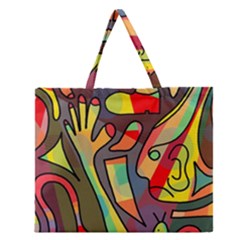 Colorful Dream Zipper Large Tote Bag